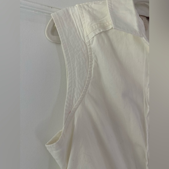 Pilcro Sleeveless White Button-Down Midi Dress - Picture 9 of 16